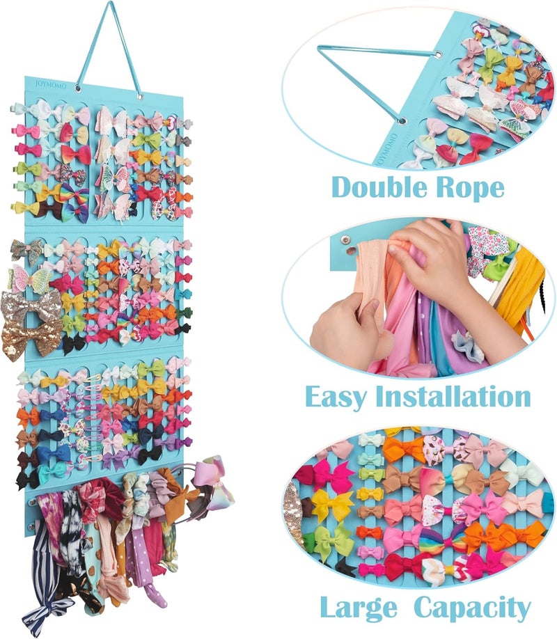 JOYMOMO Hair Bow Holder Organizer For Girls Hanging Bow Holder For Girls Hair Accessories Storage Organizer For Headbands, Hair Clips, Hair Ties, Scrunchies (Without Hair Bows) (blue) - Image 2